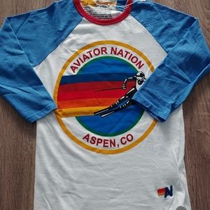 Aviator Nation baseball 3/4 sleeve shirt